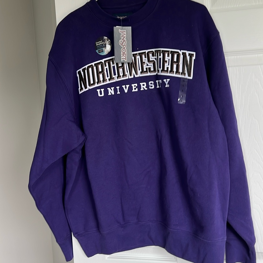 NWT Jansport Northwestern University crewneck sweatshirt Size L